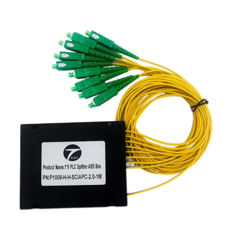 Fiber optic splitter PLC SC/APC 1×8 ABS BOX