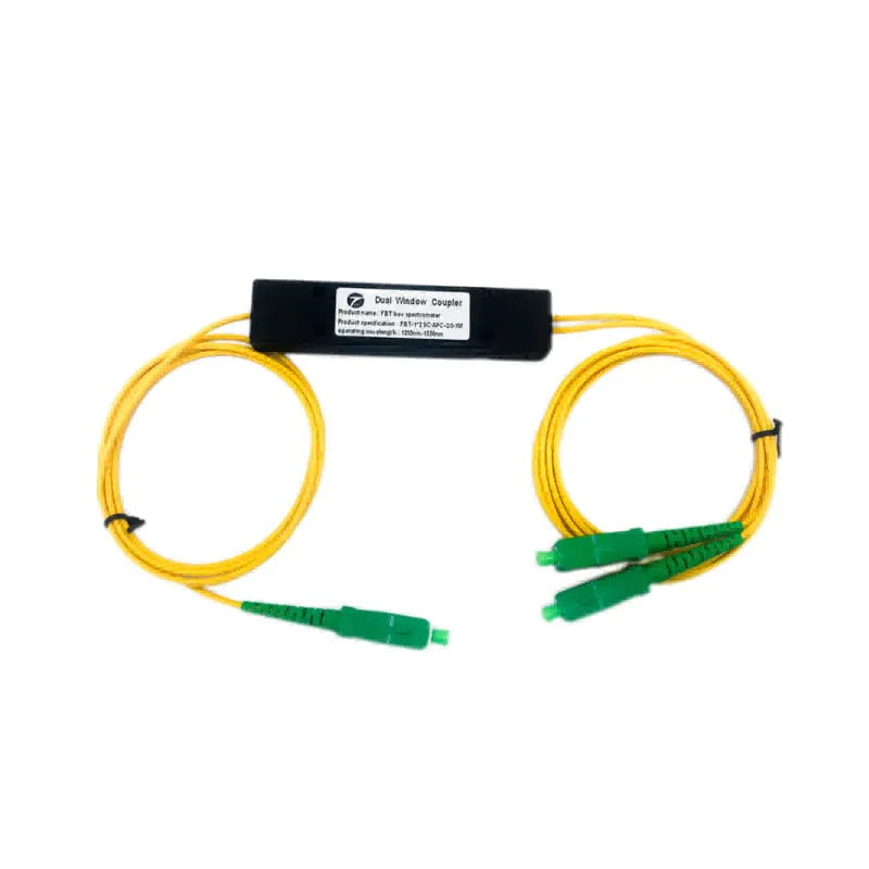 Fused fiber couplers 1x2 SC/APC Connector 3.0mm
