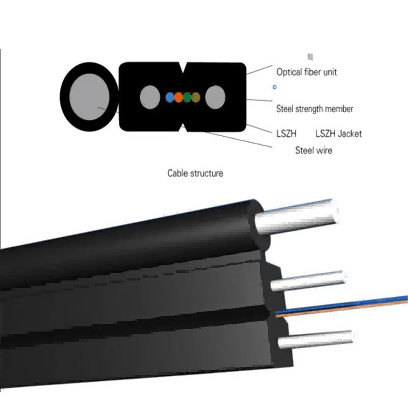 Optical drop Self-Support cable OPT-GJYXFFCH 1 core 2x0.5mm FRP 1.8mm FRP