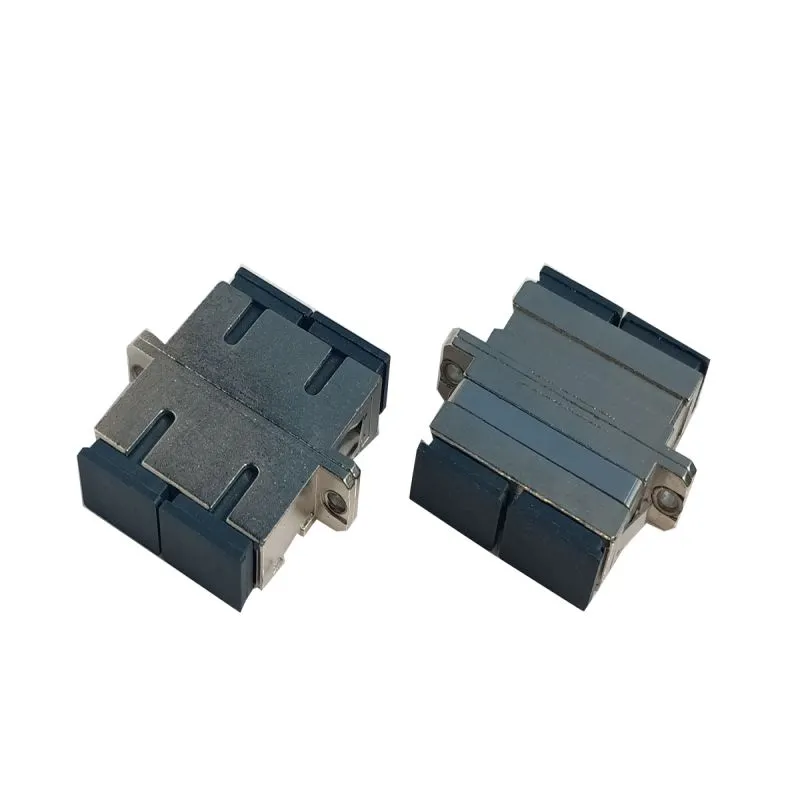 Fiber optic coupler metal SC  Duplex with flange