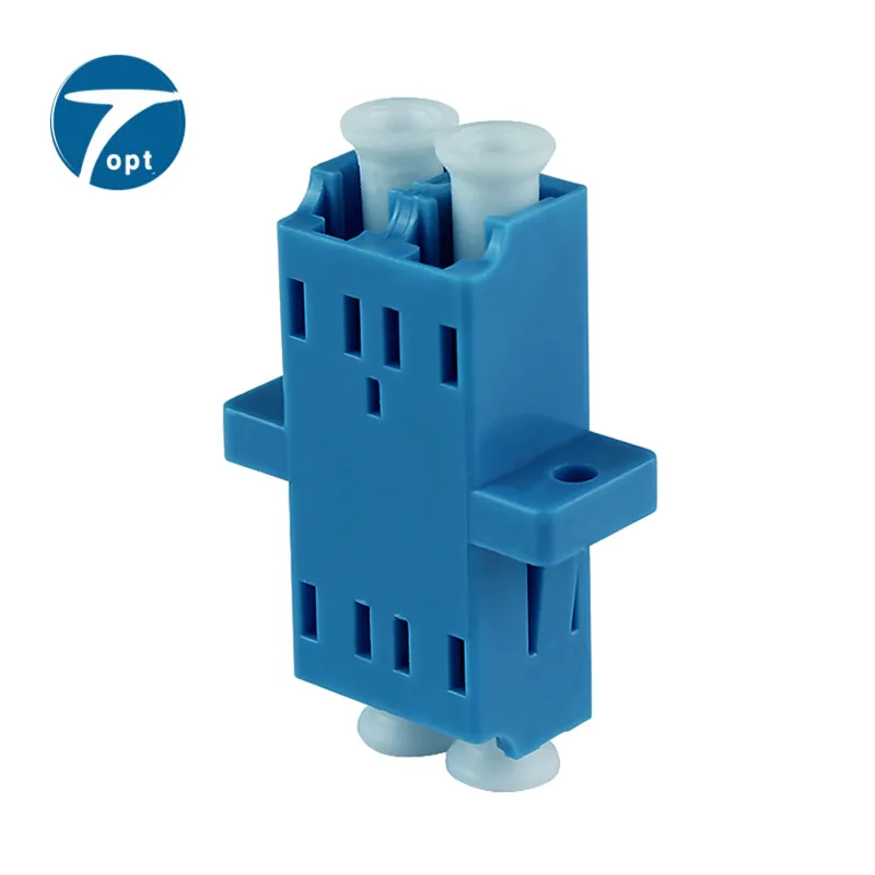 Fiber optic adapter  LC/UPC Single Mode Duplex with flange