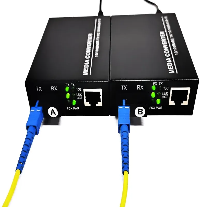 Fiber media converter fiber to RJ-45 100 Base  single mode 1550/1310nm