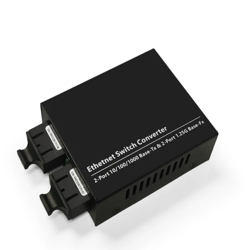Ethernet to fiber converter 2x 10/100/1000/Base-T RJ45 to 2x 100/1000 Base Dual fiber 1310 nm