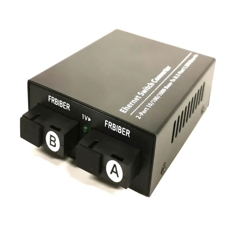 Fiber converter single mode Single fiber 2x 10/100/1000Base-T RJ45 to 2 x 1000 Base 1550/1310nm