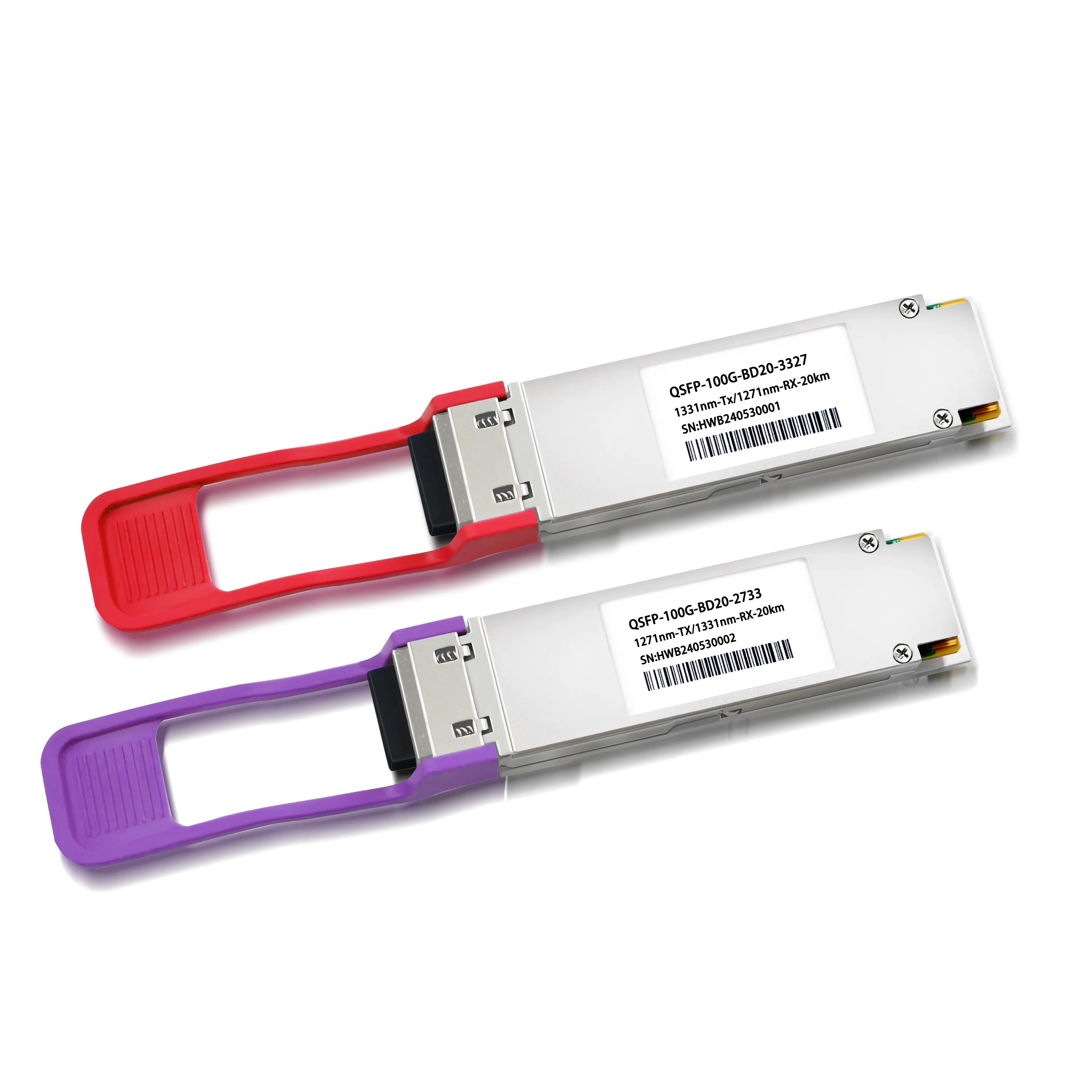 QSFP-100G-BD20-3327 1331nm-Tx/1271nm-RX-20km QSFP-100G-BD20-2733 1271nm-TX/1331nm-RX-20km