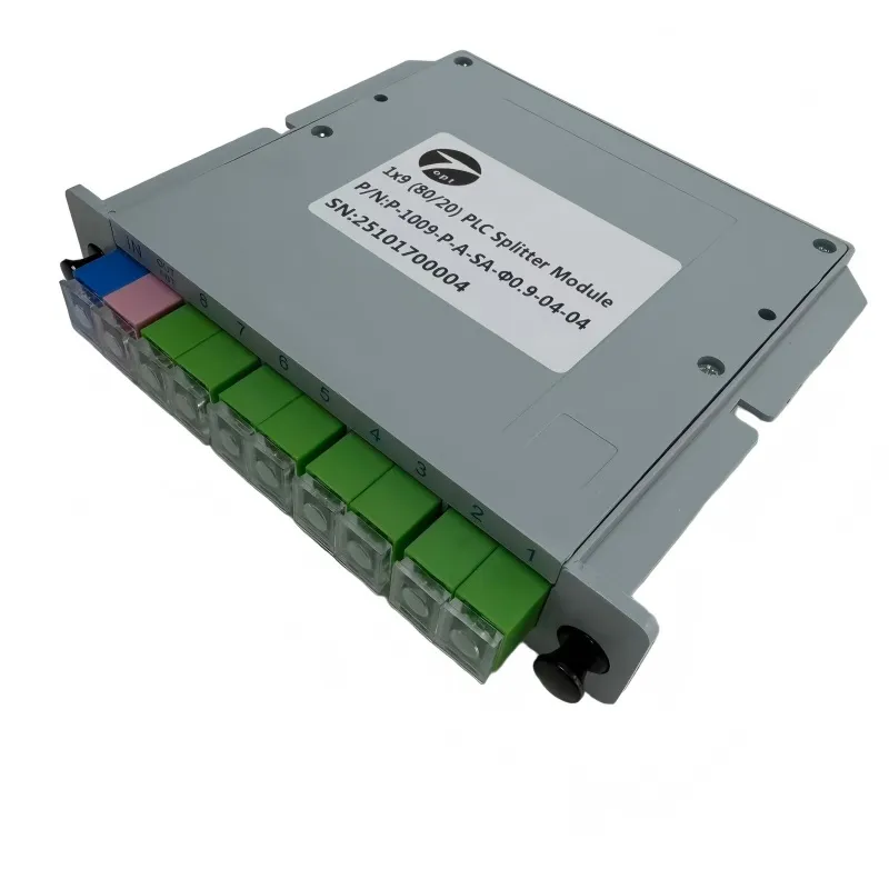 1X9 Fiber Optic PLC Splitter Unbalanced