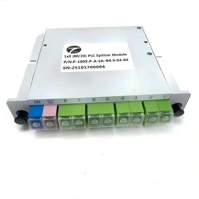 1X9 Fiber Optic PLC Splitter Unbalanced