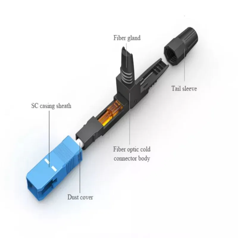 Conector rápido de fibra óptica SC/APC para cable de bajada e interior-04