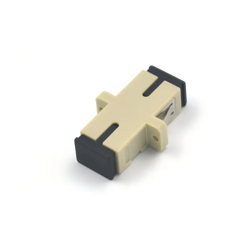 Adaptador de fibra óptica SC UPC MM SX con brida