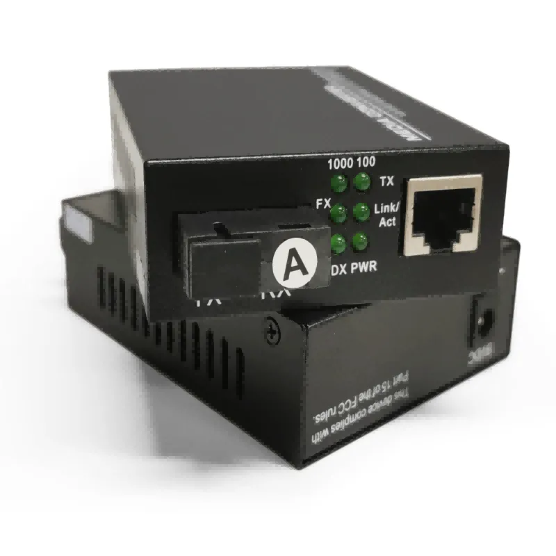 1x 10/ 100/1000Base-T RJ45 a 1x 100/1000Base-X modo único SC 1550/1310nm 20km Convertidor de medios Gigabit Ethernet-06