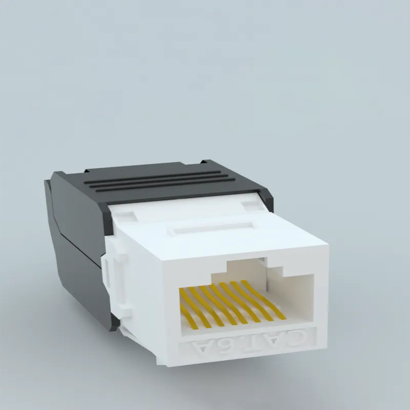 Cat6a sin blindaje Módulo de conector Keystone sin herramientas, naranja negro(3)