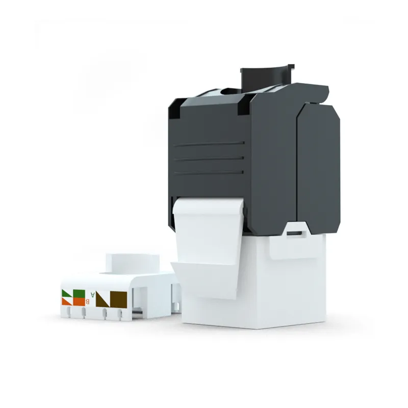 Cat6 Módulo de conector Keystone sin herramientas sin blindaje, naranja o negro(3)
